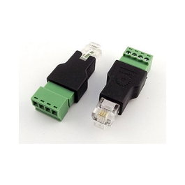 ALLNET Pack de 2 conectores TK RJ11 6P4C con terminal de bloque o contacto de tornillo