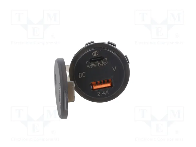 ESOL Alimentador USB con USB A y USB C, Rojo
