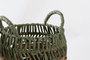 DKD Home Decor Set de 2 Cestas de Ratán Natural y Verde