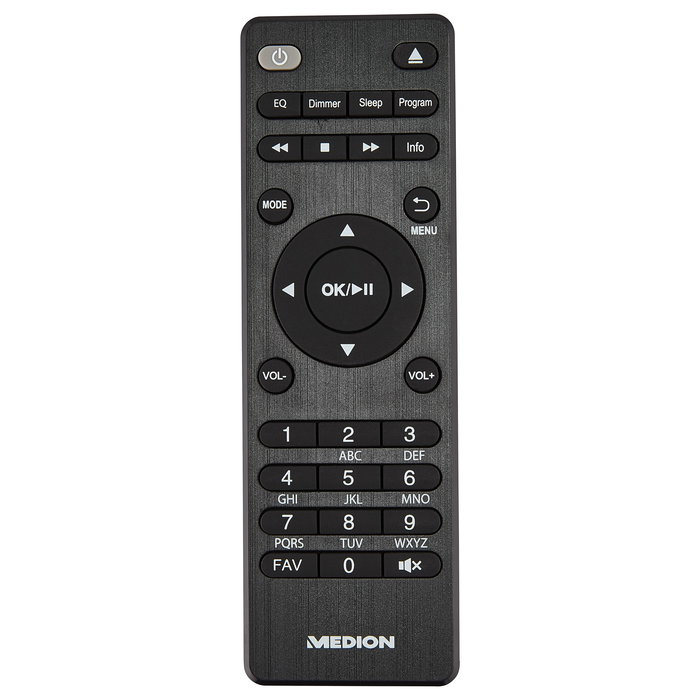 Medion Microcadena LIFE P85003 30W con Bluetooth 5.0, Wifi, DAB+, FM, UKW, CD, USB, Negro/Plata