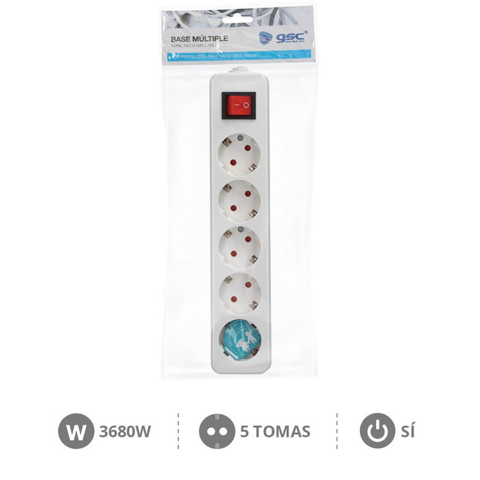 GSC Evolution Base múltiple Serie Mega 5T con interruptor