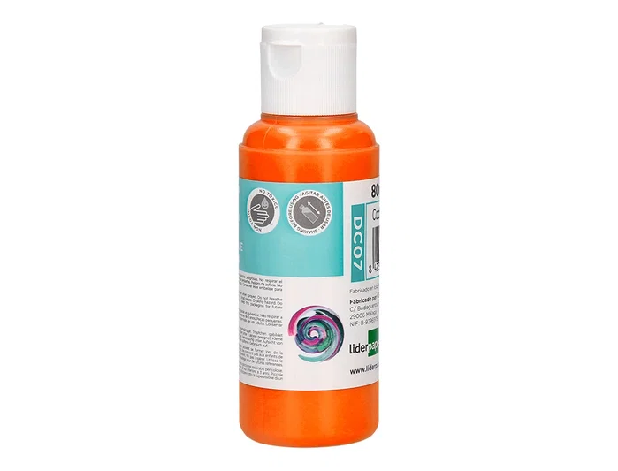 Liderpapel Pintura Acrilica Bote 80 ml Naranja