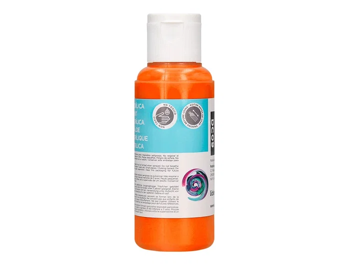 Liderpapel Pintura Acrilica Bote 80 ml Naranja