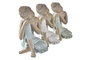 DKD Home Decor Figura Oriental Resina Azul Verde Blanco 13 x 12.5 x 18.5 cm