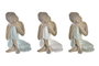 DKD Home Decor Figura Oriental Resina Azul Verde Blanco 13 x 12.5 x 18.5 cm