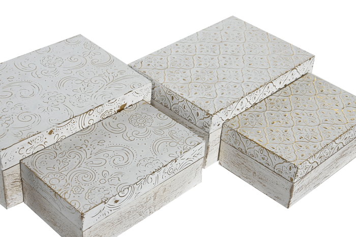 DKD Home Decor Set de 2 Joyeros Aylia en Mango y Aluminio