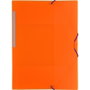 Grafoplás Carpeta Colorgraf Folio con 3 Solapas y Gomas Naranja Translúcido