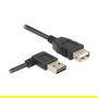 DeLock Cable de extensión USB 2.0, USB-A macho a USB-A hembra, 2 metros, negro, transferencia hasta 480 Mbps