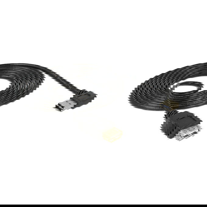 DeLock Cable de extensión USB 2.0, USB-A macho a USB-A hembra, 2 metros, negro, transferencia hasta 480 Mbps