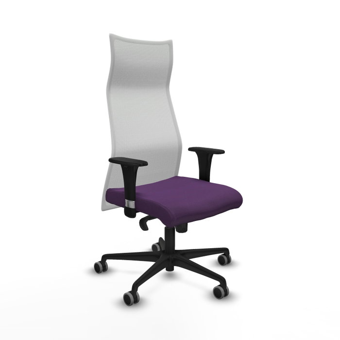 PIQUERAS Y CRESPO Sillón Albacete con mecanismo Sincro, Tela Morada y Malla Blanca PIQUERAS Y CRESPO Sillón Albacete con mecanismo Sincro, Tela Morada y Malla Blanca