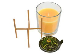 DKD Home Decor Vela Citronella Terraza Y Jardin Amarillo 8 x 12 x 8 cm Antimosquitos Duración 20h