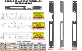 Dorcas Armadura Frontal Gris 250x25 mm 31005-23GB