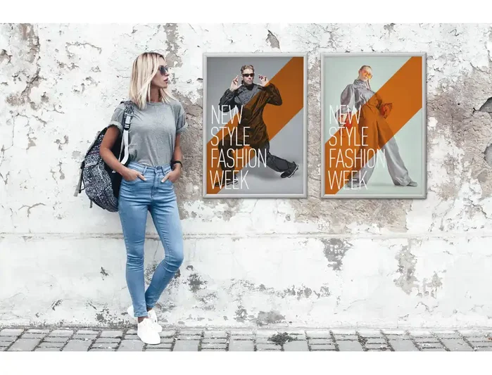 Durable Marco portaanuncios exterior aluminio anodizado plata para póster A1 895x645x12 mm con protección UV