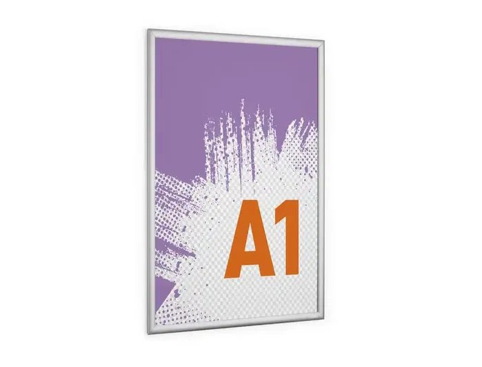 Durable Marco portaanuncios exterior aluminio anodizado plata para póster A1 895x645x12 mm con protección UV
