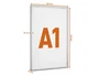 Durable Marco portaanuncios exterior aluminio anodizado plata para póster A1 895x645x12 mm con protección UV