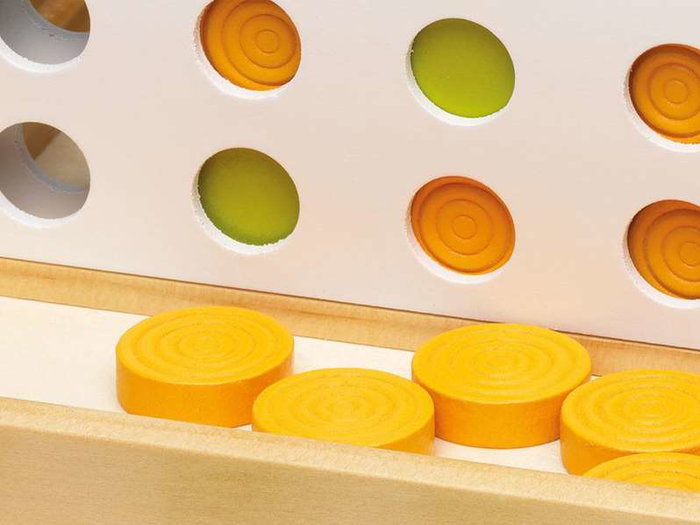 Cayro Juego Acierta 4 de Madera con 42 Piezas para 2 Jugadores, 28,5x17x4cm