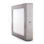 Plafón LED 18W 1800Lm 6000K Cuadrado Níquel Satinado