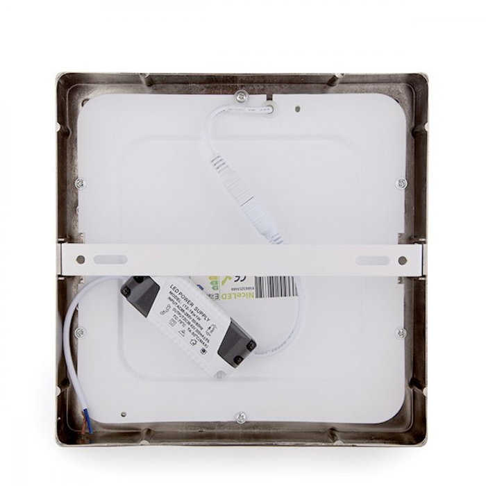 Plafón LED 18W 1800Lm 6000K Cuadrado Níquel Satinado Plafón LED 18W 1800Lm 6000K Cuadrado Níquel Satinado