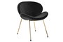 DKD Home Decor Silla Jiete Polyester Terciopelo Negro