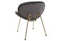 DKD Home Decor Silla Jiete Polyester Terciopelo Negro