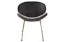 DKD Home Decor Silla Jiete Polyester Terciopelo Negro
