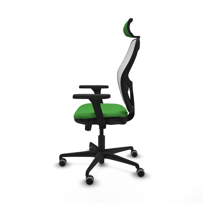PIQUERAS Y CRESPO Silla de oficina Jorquera Verde y Blanco con mecanismo Sincro/Traslack