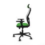 PIQUERAS Y CRESPO Silla de oficina Jorquera Verde y Blanco con mecanismo Sincro/Traslack