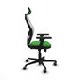 PIQUERAS Y CRESPO Silla de oficina Jorquera Verde y Blanco con mecanismo Sincro/Traslack
