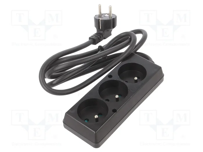 JONEX Prolongador de alimentación H03VV-F 3G1,5mm2 1,5m negro JONEX Prolongador de alimentación H03VV-F 3G1,5mm2 1,5m negro