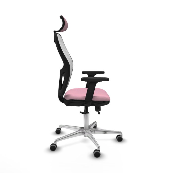 PIQUERAS Y CRESPO Silla de oficina Jorquera Rosa y Blanca con mecanismo Sincro/Traslack PIQUERAS Y CRESPO Silla de oficina Jorquera Rosa y Blanca con mecanismo Sincro/Traslack