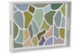 DKD Home Decor Bandeja MDF Guell Blanco 40x30x5 cm