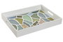 DKD Home Decor Bandeja MDF Guell Blanco 40x30x5 cm