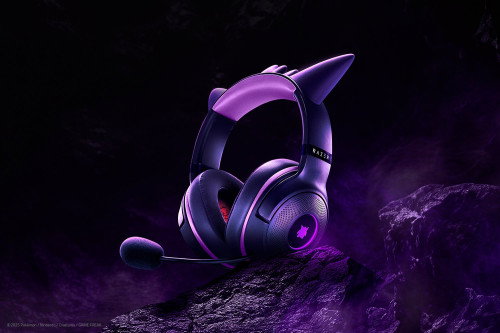 Razer Kraken Kitty V2 Pokémon Gengar Ed. Auriculares Alámbricos USB con Retroiluminación Rosa para Juego