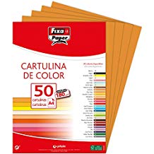FIXO Pack de 50 Cartulinas A4 180g Avellana