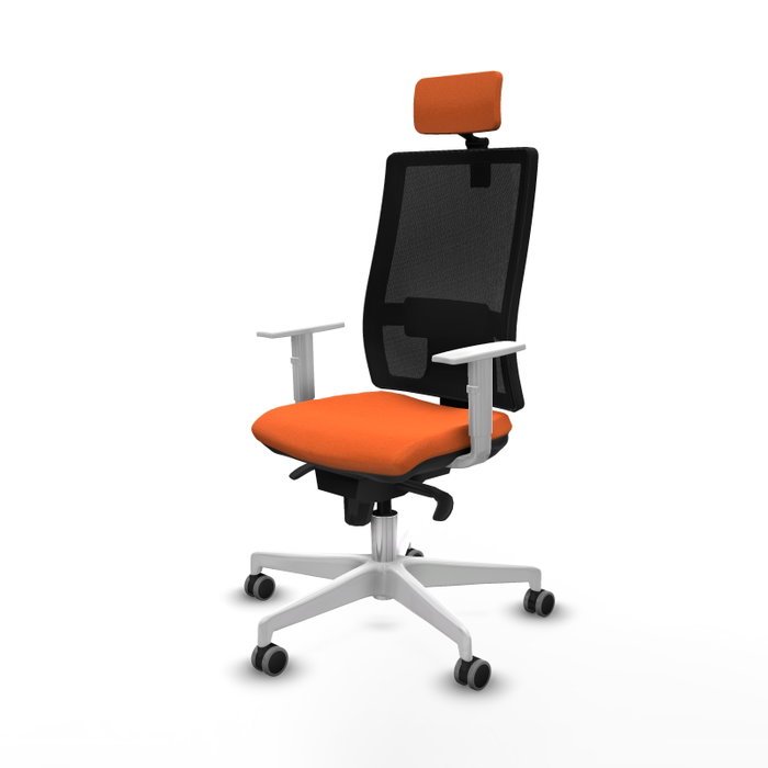 PIQUERAS Y CRESPO Silla de oficina Horna con mecanismo Sincro, Naranja y Negro PIQUERAS Y CRESPO Silla de oficina Horna con mecanismo Sincro, Naranja y Negro
