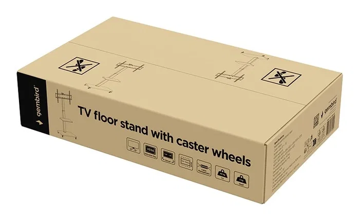 Gembird Soporte para TV Móvil TVS-75S-02 Negro (37''-75'') Gembird Soporte para TV Móvil TVS-75S-02 Negro (37''-75'')