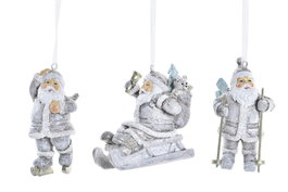 DKD Home Decor Decoración Colgante de Resina Surtida en Gris y Blanco