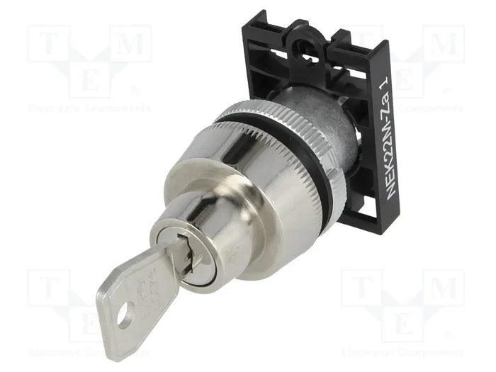 PROMET Interruptor rotativo con llave NEK22M-ZA1 22mm gris PROMET Interruptor rotativo con llave NEK22M-ZA1 22mm gris