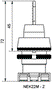 PROMET Interruptor rotativo con llave NEK22M-ZA1 22mm gris