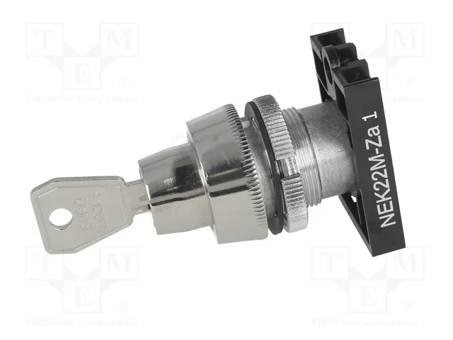 PROMET Interruptor rotativo con llave NEK22M-ZA1 22mm gris PROMET Interruptor rotativo con llave NEK22M-ZA1 22mm gris