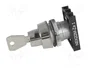 PROMET Interruptor rotativo con llave NEK22M-ZA1 22mm gris