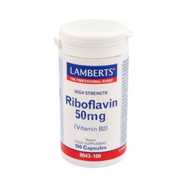 LAMBERTS Vitamina B2 Riboflavina 50 mg 100 cápsulas