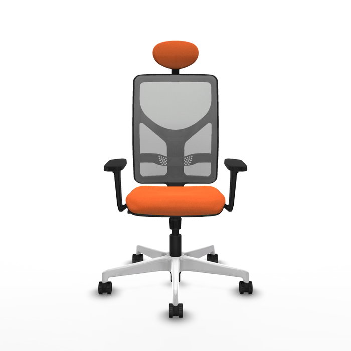 PIQUERAS Y CRESPO Silla de oficina Motilla Naranja y Gris con Mecanismo Sincro