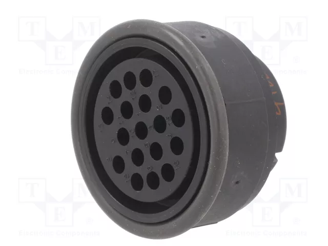 HARTING Conector UIC558 Hembra de 18 Pines Redondo