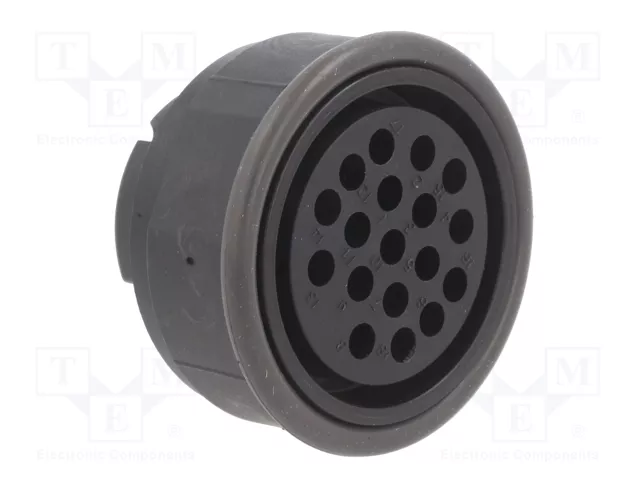 HARTING Conector UIC558 Hembra de 18 Pines Redondo