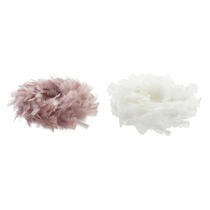 DKD Home Decor Corona de Pluma y Espuma Surtido de 2 Unidades (40x40x6 cm) DKD Home Decor Corona de Pluma y Espuma Surtido de 2 Unidades (40x40x6 cm)