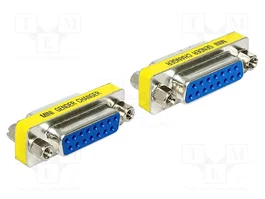 DeLOCK 65480 Cambiador de género Sub-D 15 Hembra a Hembra