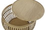 DKD Home Decor Set de 2 Mesitas Auxiliares de Ratán y Bambú, 51x51x34 cm, Natural