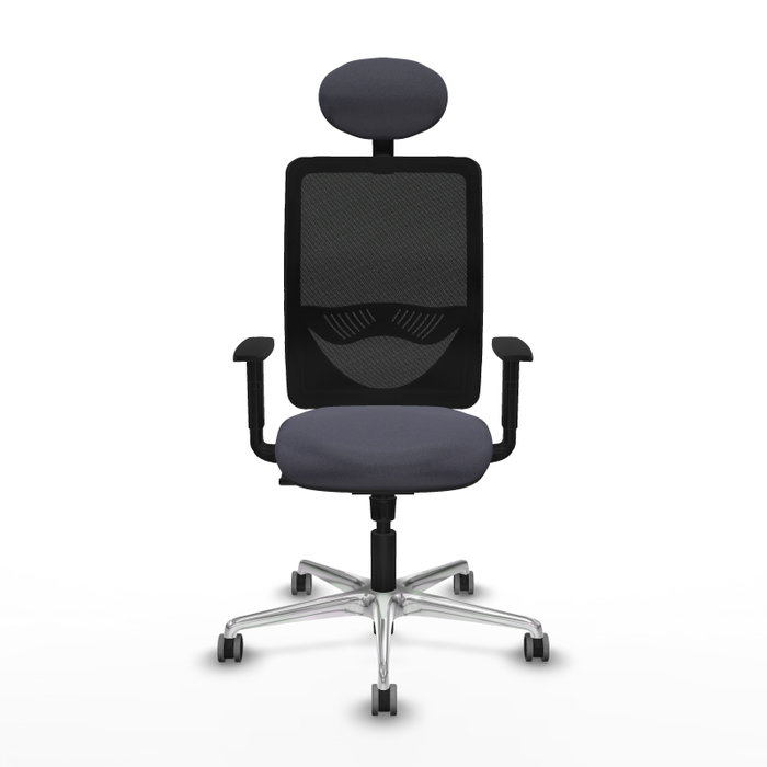 PIQUERAS Y CRESPO Silla de oficina Zulema con mecanismo Sincro, Gris oscuro y Negro PIQUERAS Y CRESPO Silla de oficina Zulema con mecanismo Sincro, Gris oscuro y Negro