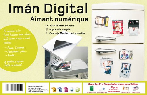 Yosan Papel Imantado para Impresión 330 Micras 32x45 cm, 50 Unidades Yosan Papel Imantado para Impresión 330 Micras 32x45 cm, 50 Unidades